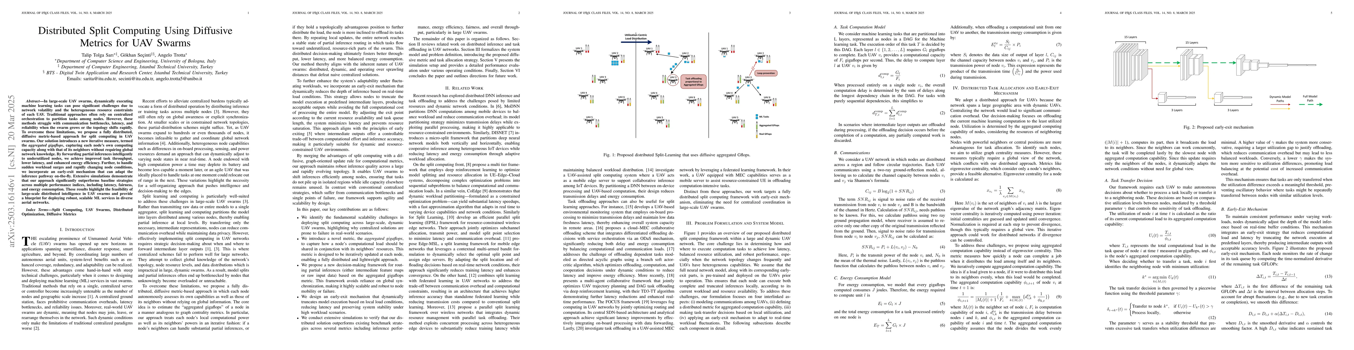 Thumbnail for Distributed Split Computing Using Diffusive Metrics for UAV Swarms