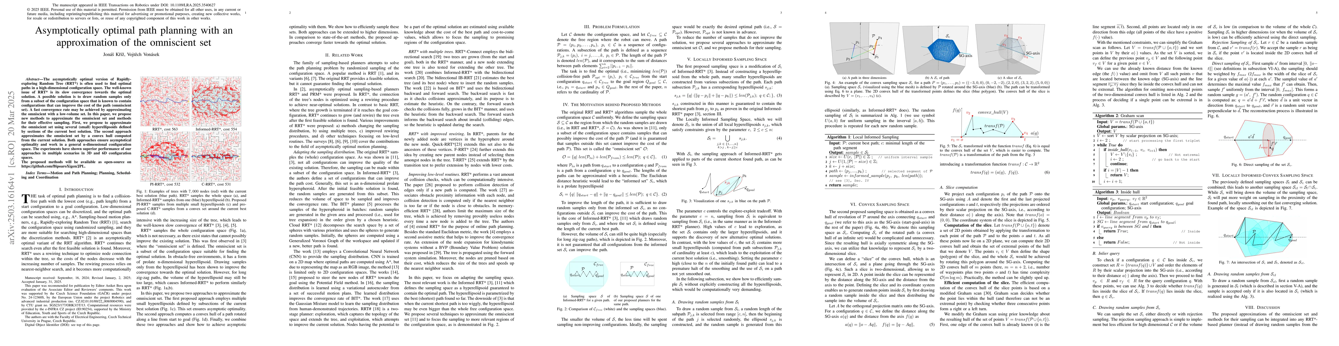 Thumbnail for Asymptotically Optimal Path Planning With an Approximation of the
  Omniscient Set