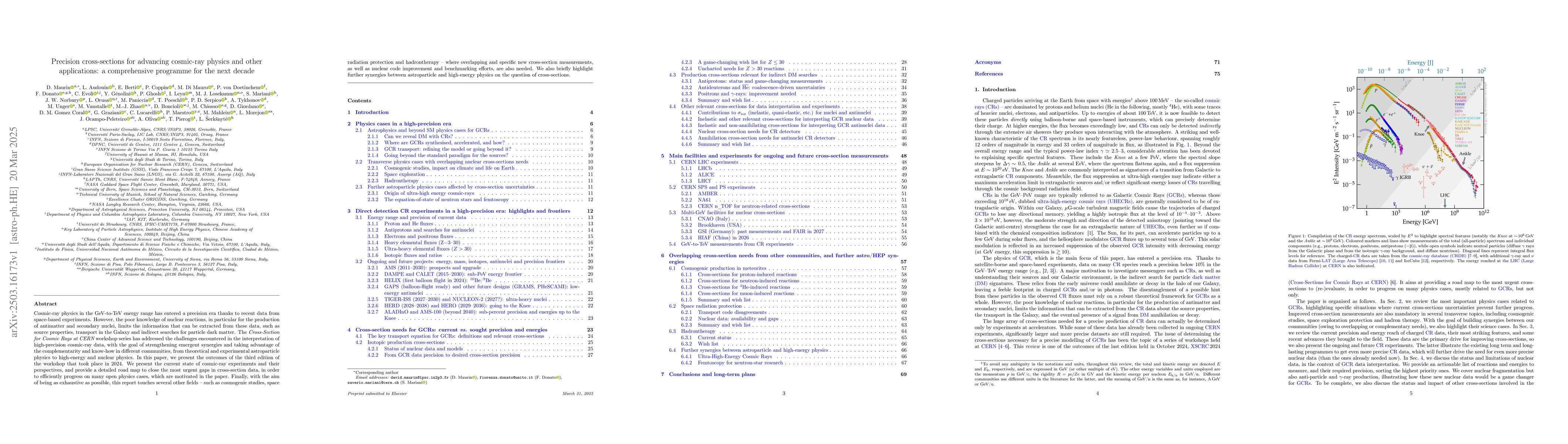 Thumbnail for Precision cross-sections for advancing cosmic-ray physics and other
  applications: a comprehensive programme for the next decade