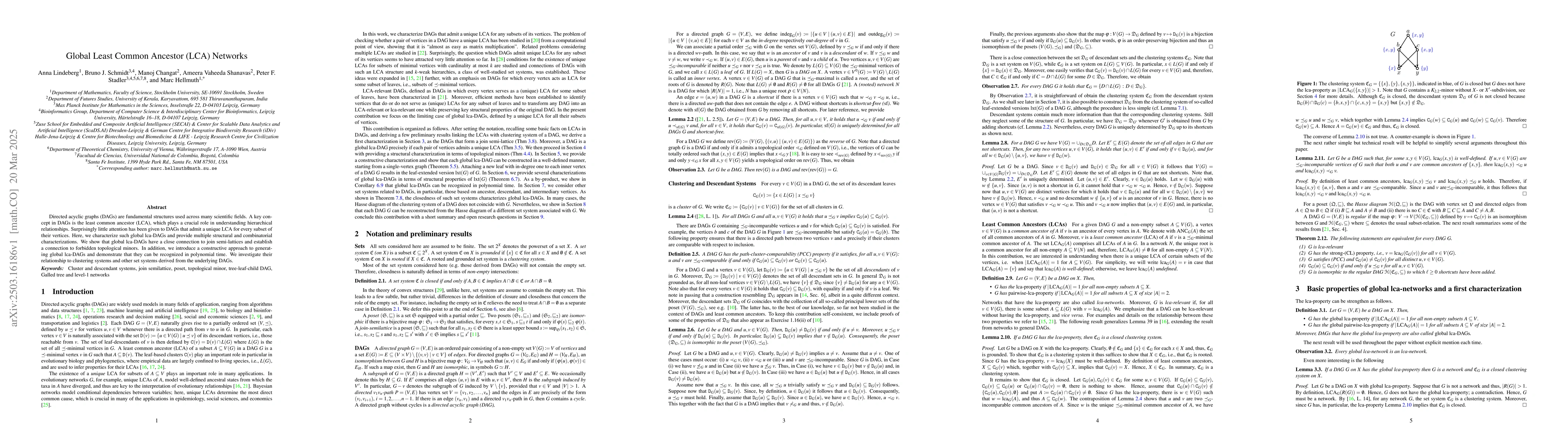 Thumbnail for Global Least Common Ancestor (LCA) Networks