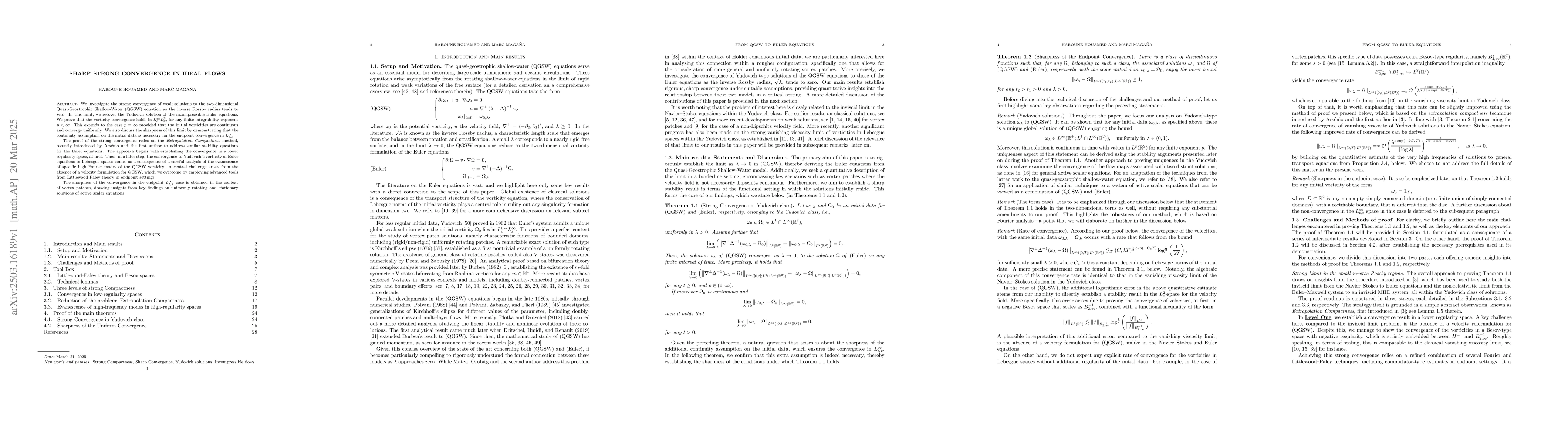 Thumbnail for Sharp Strong Convergence in Ideal Flows