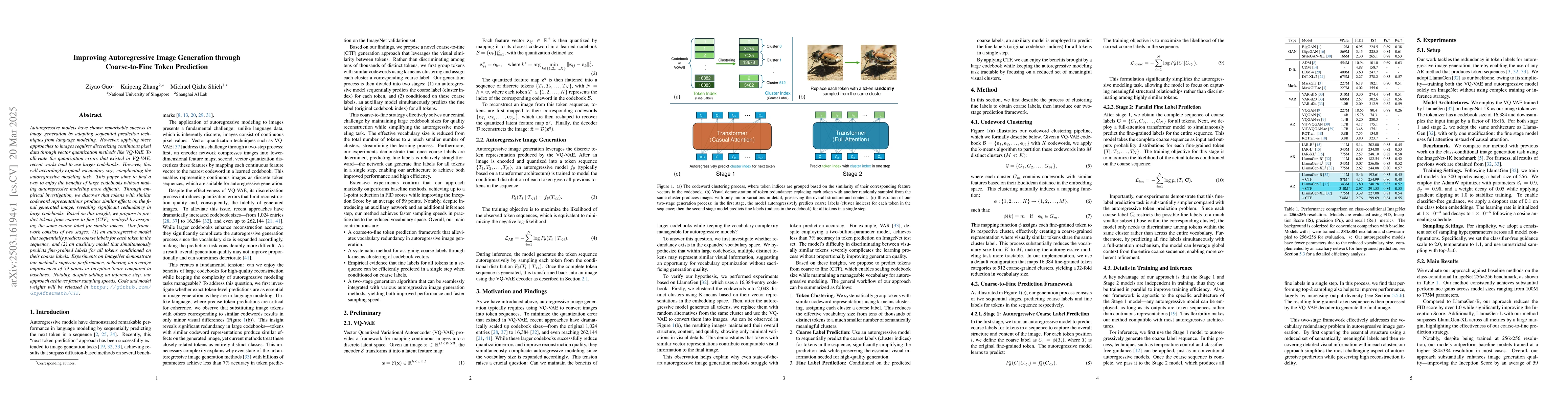 Thumbnail for Improving Autoregressive Image Generation through Coarse-to-Fine Token
  Prediction