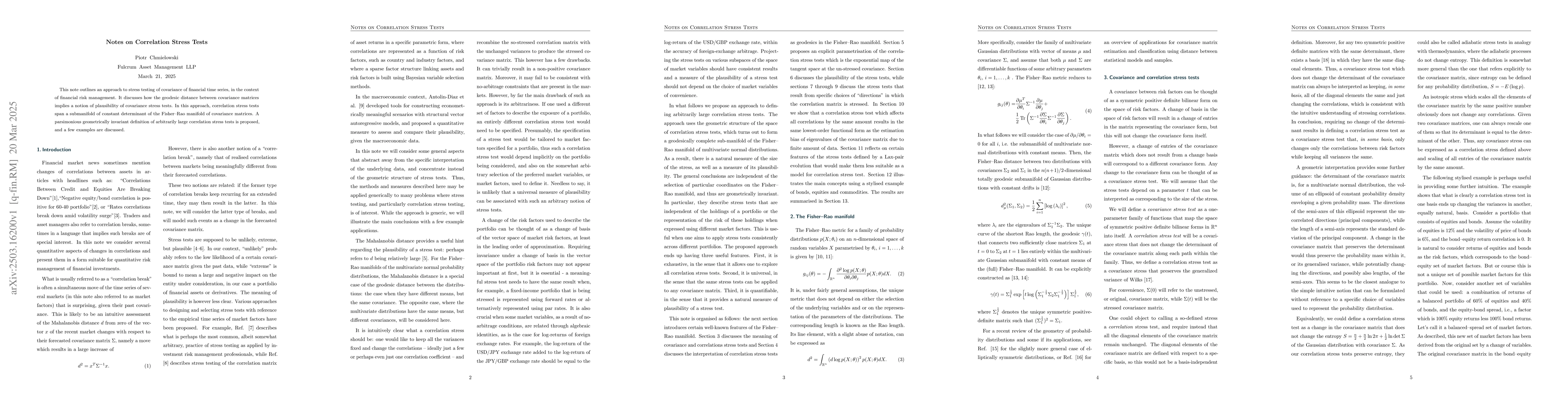 Thumbnail for Notes on Correlation Stress Tests