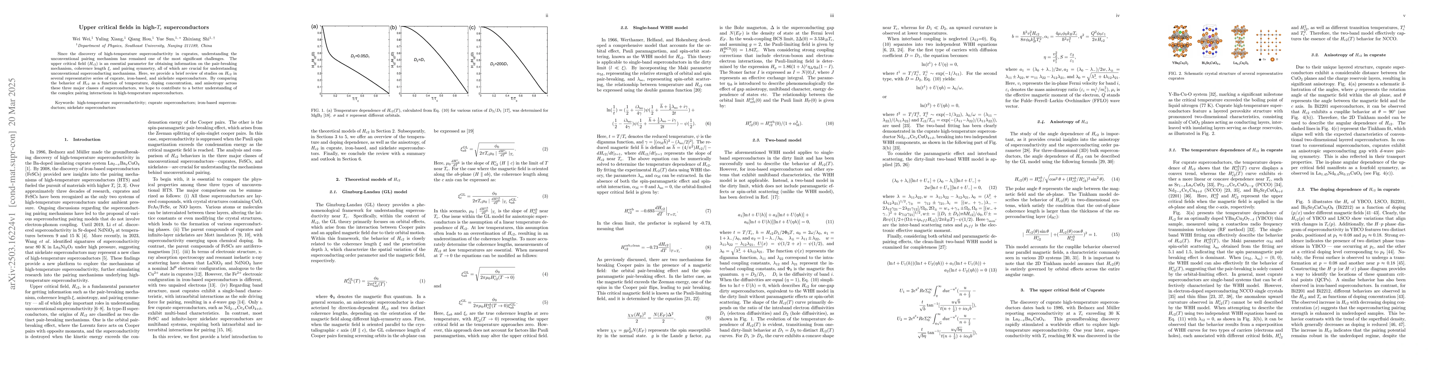 Thumbnail for Upper critical fields in high-$ T_{\rm{c}} $ superconductors