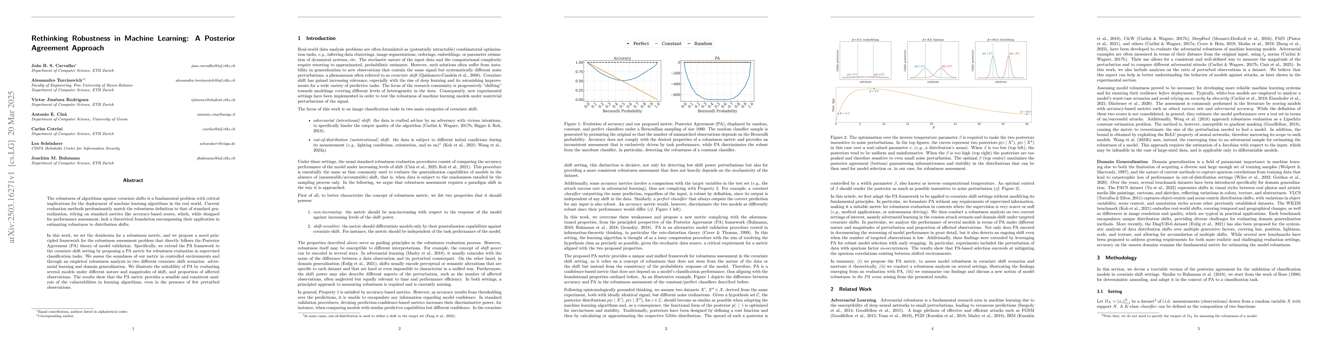 Thumbnail for Rethinking Robustness in Machine Learning: A Posterior Agreement
  Approach