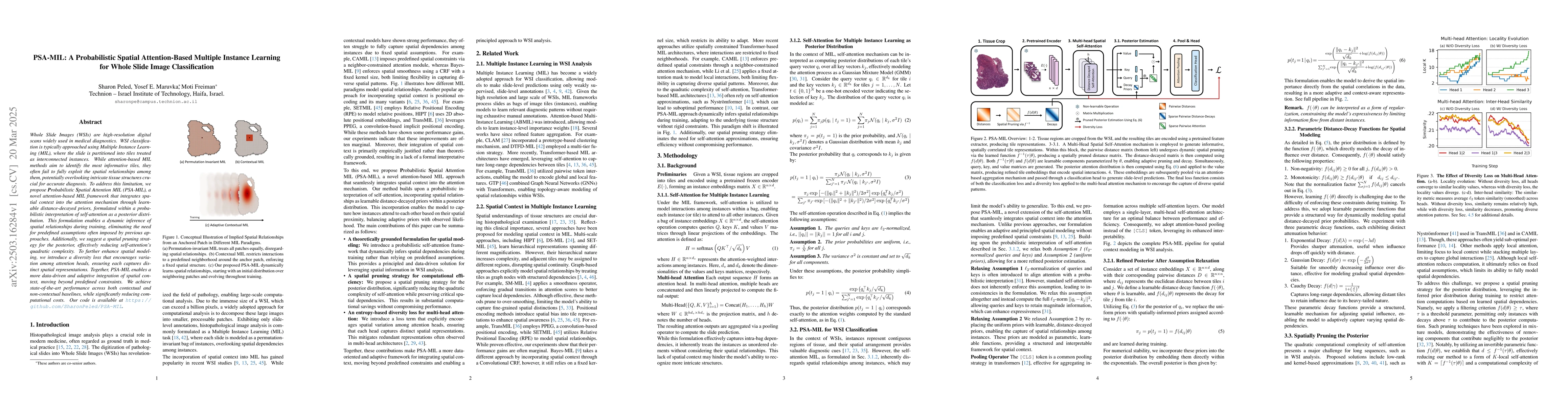 Thumbnail for PSA-MIL: A Probabilistic Spatial Attention-Based Multiple Instance
  Learning for Whole Slide Image Classification