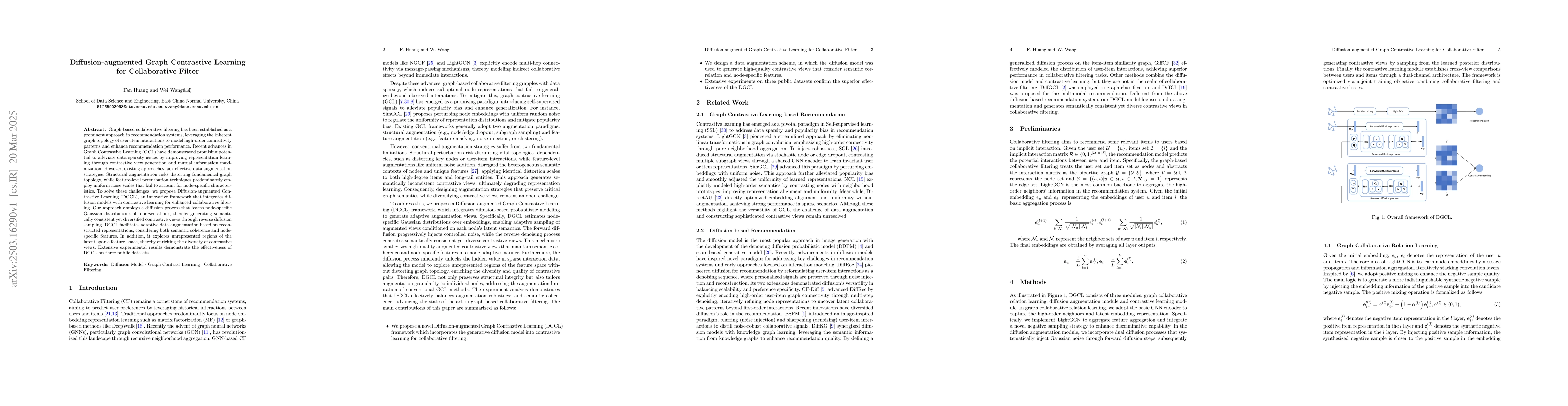 Thumbnail for Diffusion-augmented Graph Contrastive Learning for Collaborative Filter