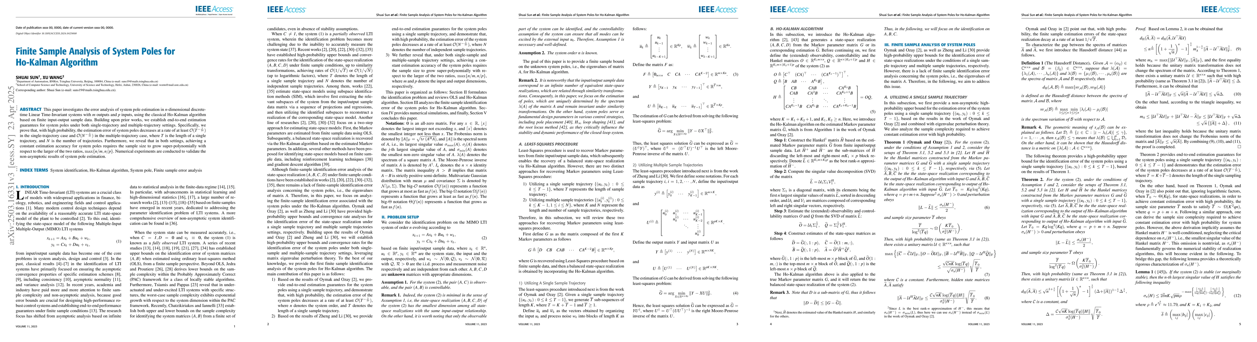 Thumbnail for Finite Sample Analysis of System Poles for Ho-Kalman Algorithm