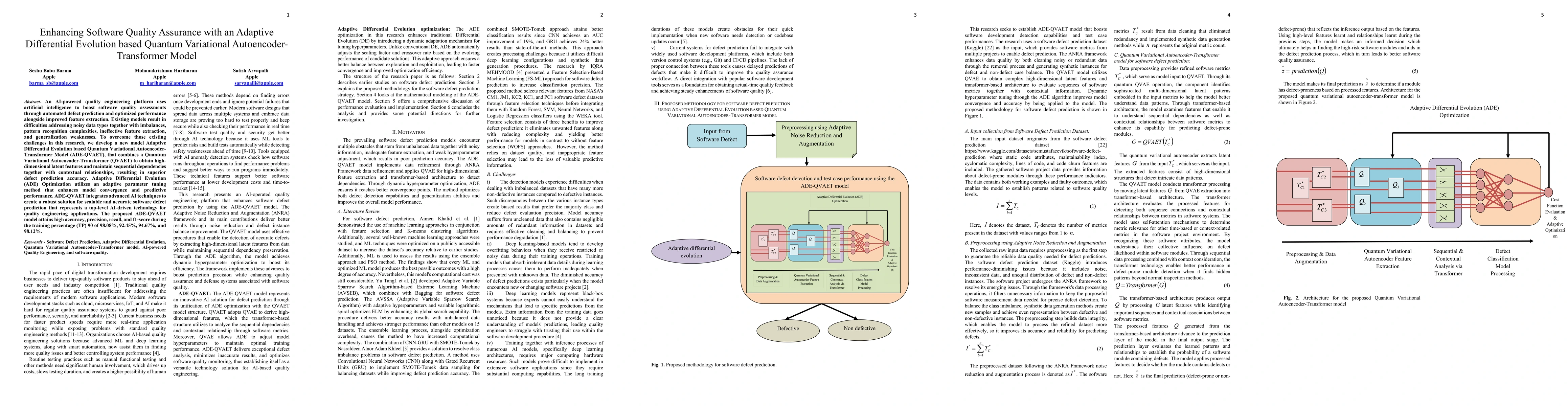 Thumbnail for Enhancing Software Quality Assurance with an Adaptive Differential
  Evolution based Quantum Variational Autoencoder-Transformer Model