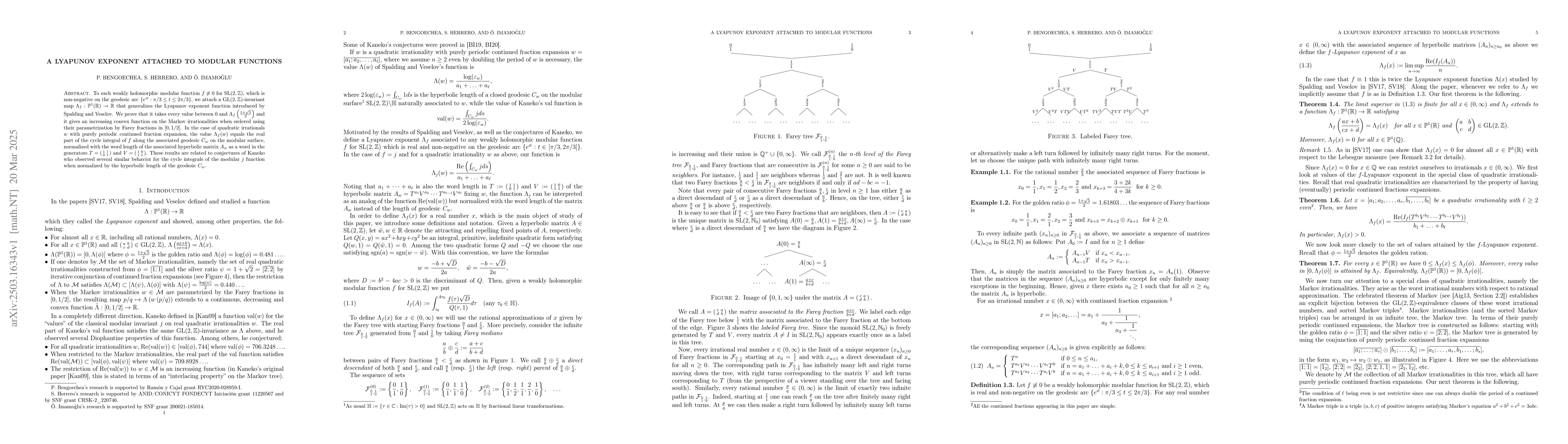 Thumbnail for A Lyapunov exponent attached to modular functions