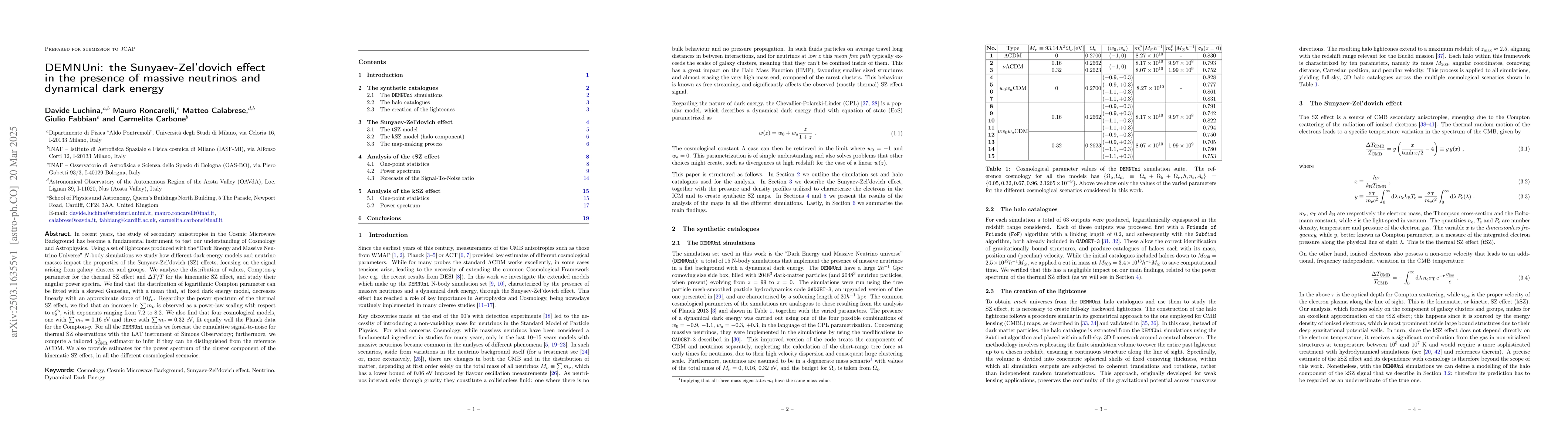 Thumbnail for DEMNUni: the Sunyaev-Zel'dovich effect in the presence of massive
  neutrinos and dynamical dark energy