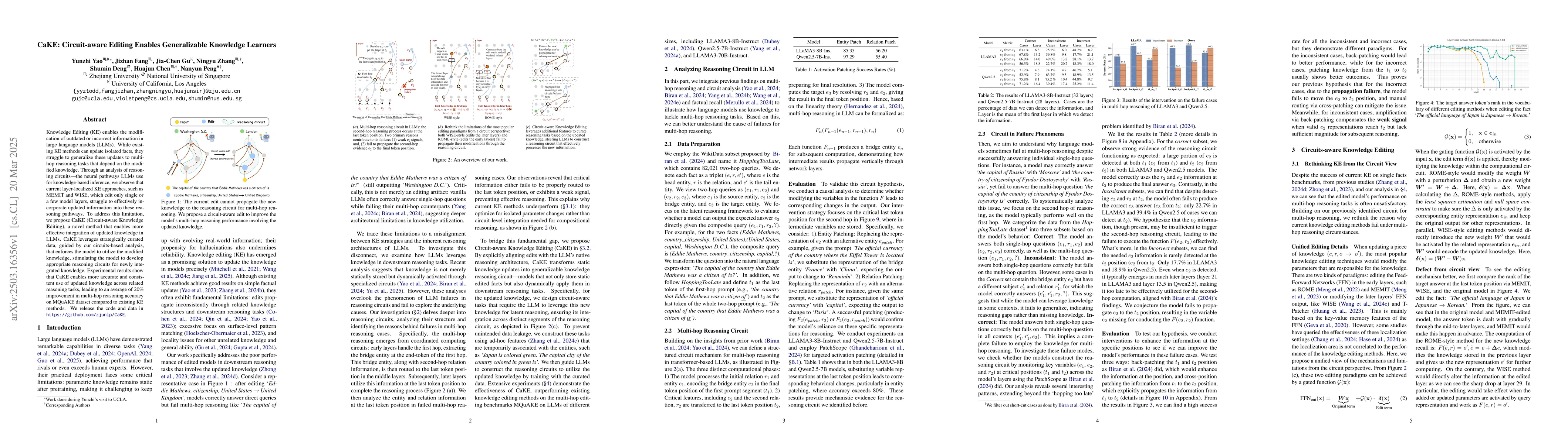 Thumbnail for CaKE: Circuit-aware Editing Enables Generalizable Knowledge Learners