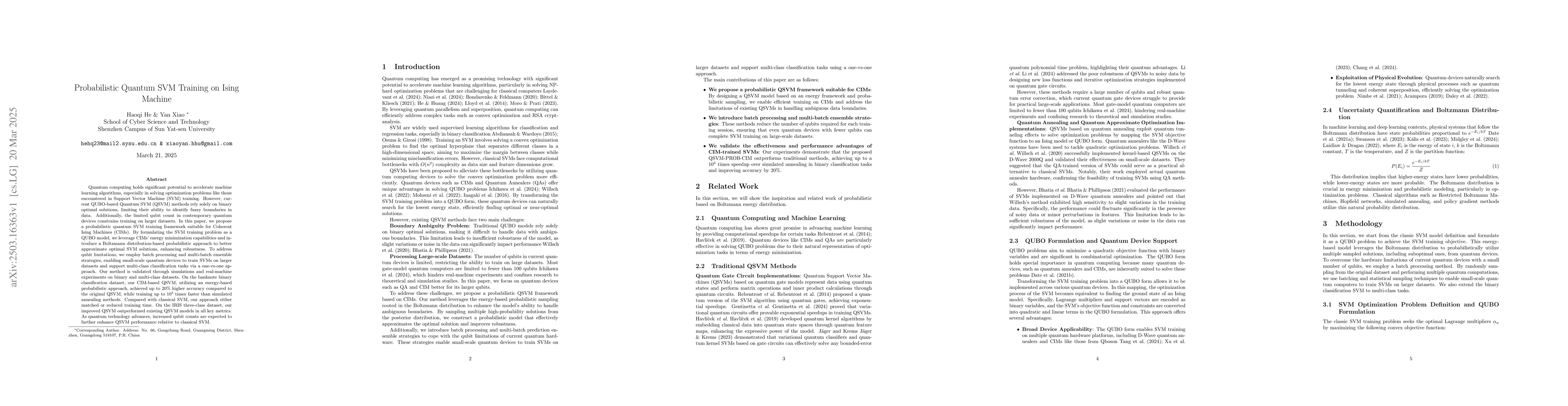 Thumbnail for Probabilistic Quantum SVM Training on Ising Machine