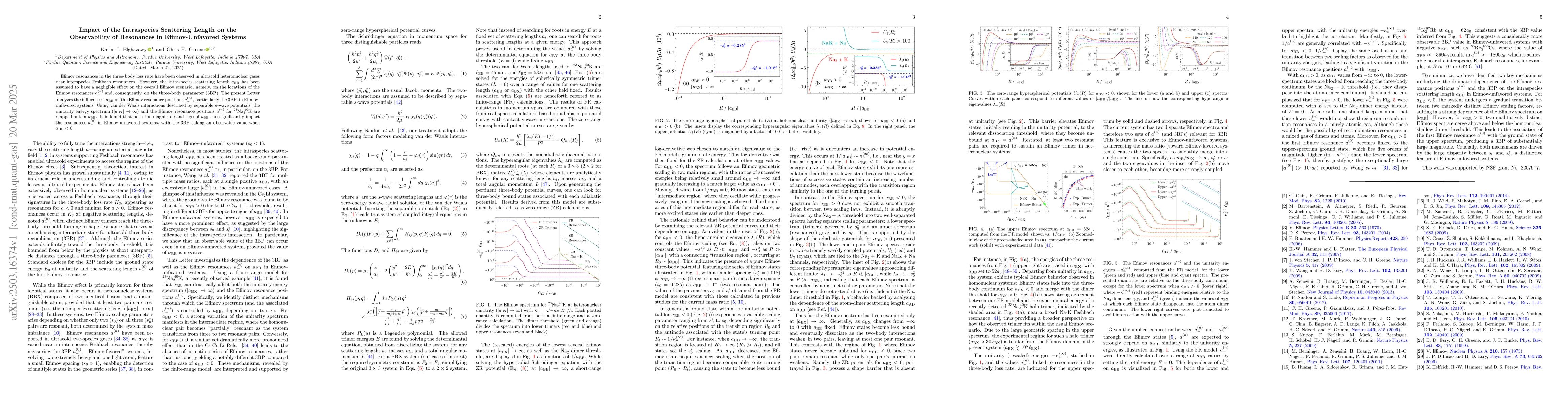 Thumbnail for Impact of the Intraspecies Scattering Length on the Observability of
  Resonances in Efimov-Unfavored Systems