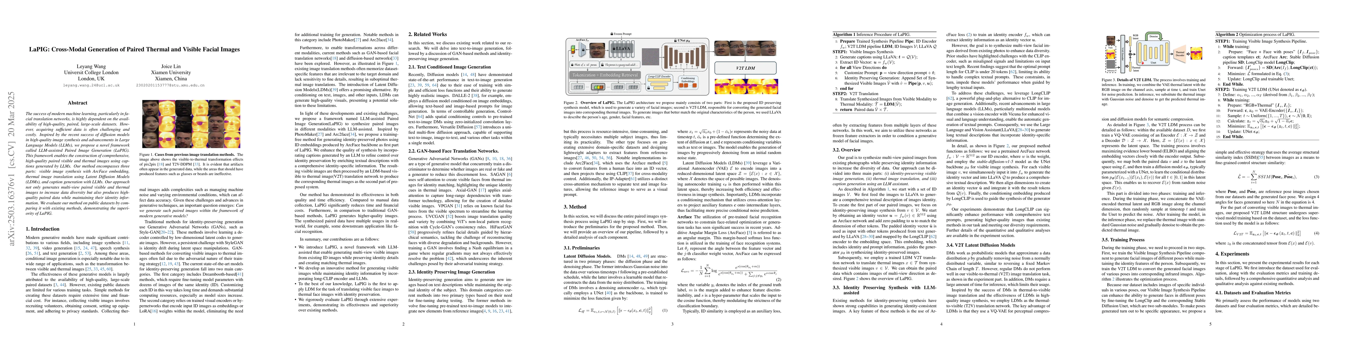Thumbnail for LaPIG: Cross-Modal Generation of Paired Thermal and Visible Facial
  Images