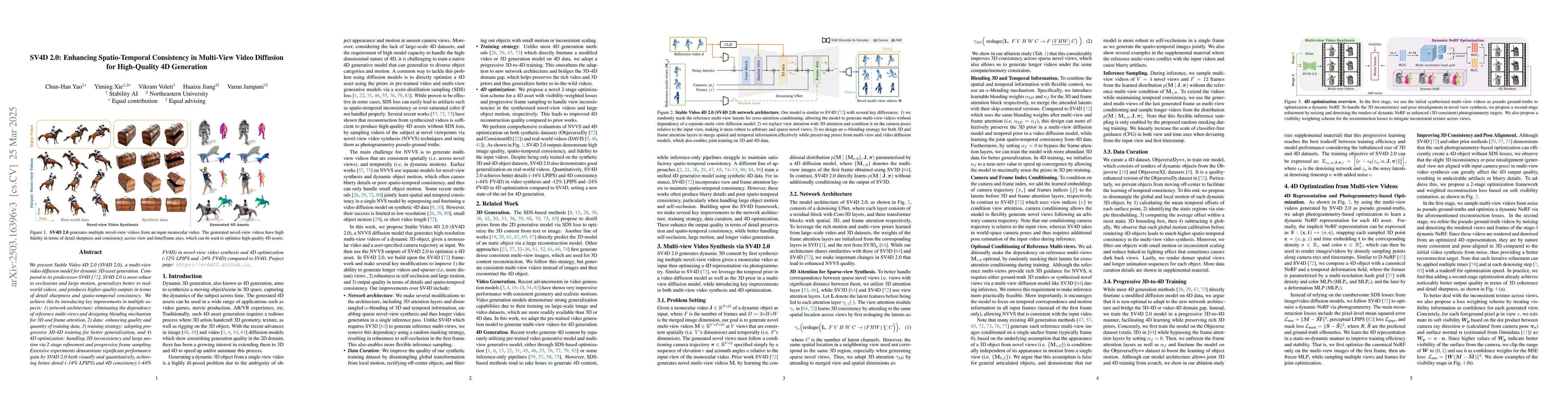 Thumbnail for SV4D 2.0: Enhancing Spatio-Temporal Consistency in Multi-View Video
  Diffusion for High-Quality 4D Generation
