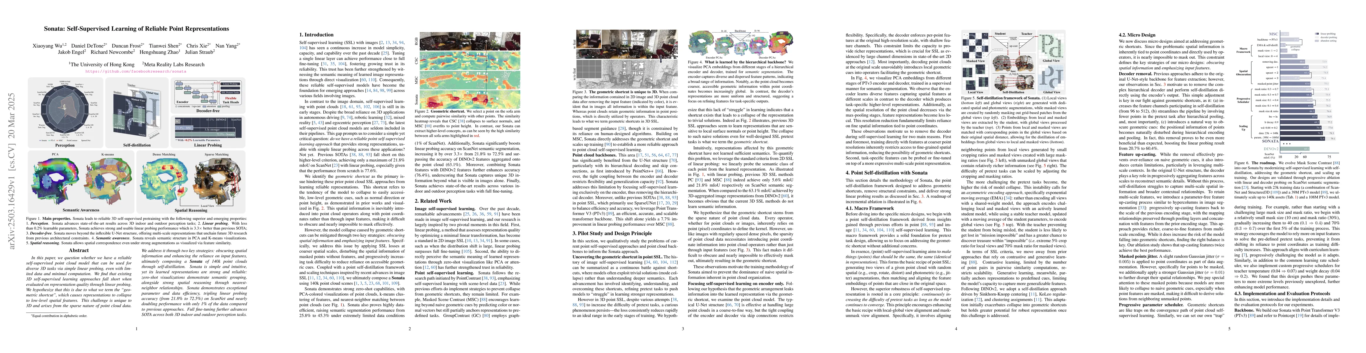 Thumbnail for Sonata: Self-Supervised Learning of Reliable Point Representations