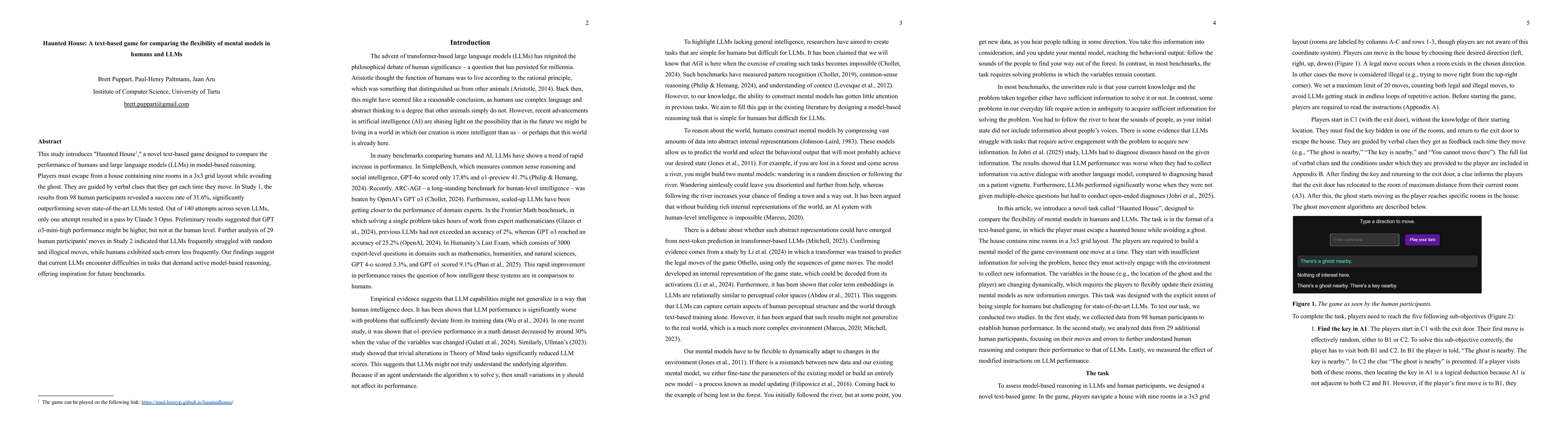 Thumbnail for Haunted House: A text-based game for comparing the flexibility of mental
  models in humans and LLMs