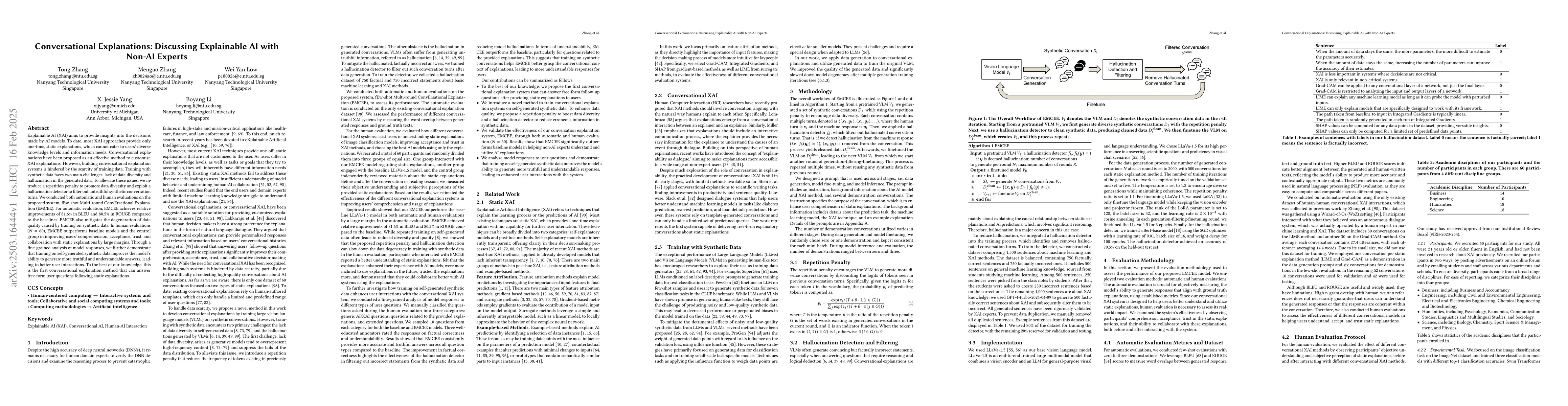 Thumbnail for Conversational Explanations: Discussing Explainable AI with Non-AI
  Experts