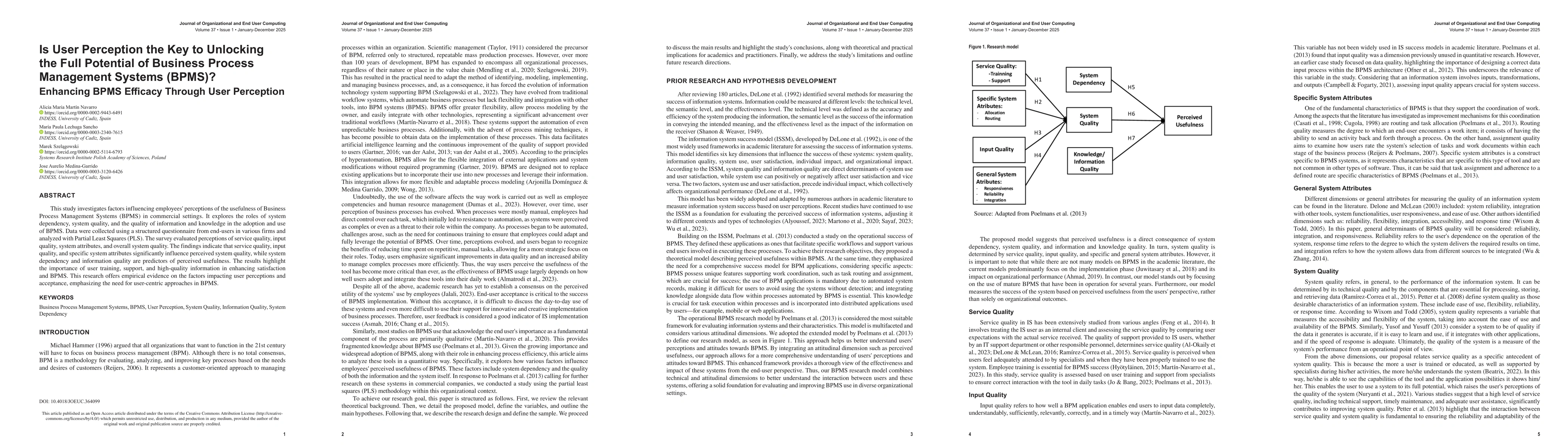 Thumbnail for Is User Perception the Key to Unlocking the Full Potential of Business
  Process Management Systems (BPMS)? Enhancing BPMS Efficacy Through User
  Perception