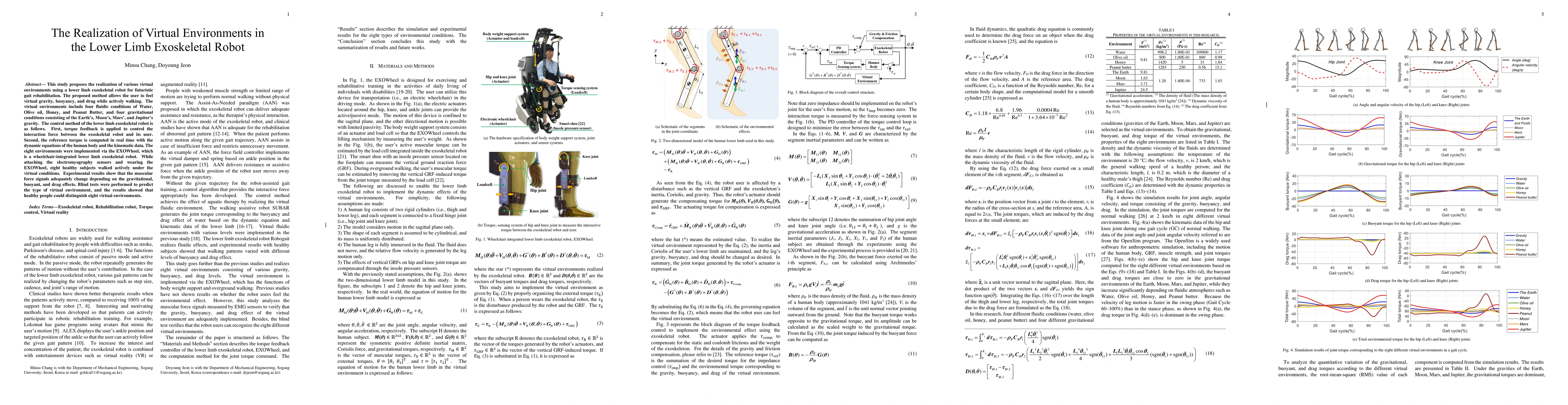 Thumbnail for The Realization of Virtual Environments in the Lower Limb Exoskeletal
  Robot