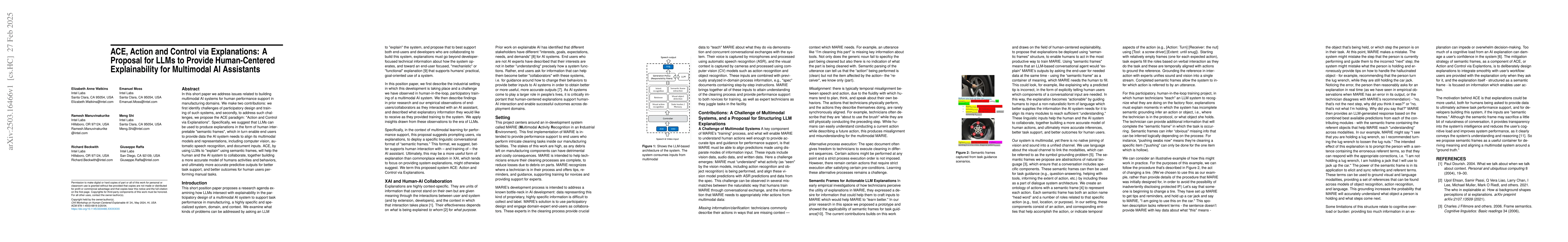 Thumbnail for ACE, Action and Control via Explanations: A Proposal for LLMs to Provide
  Human-Centered Explainability for Multimodal AI Assistants