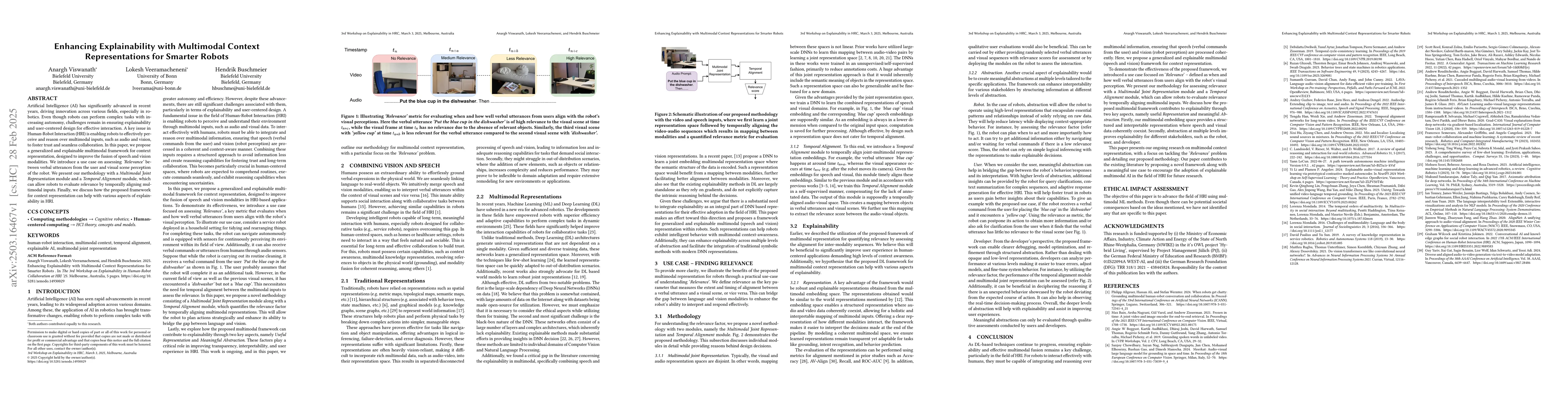 Thumbnail for Enhancing Explainability with Multimodal Context Representations for
  Smarter Robots