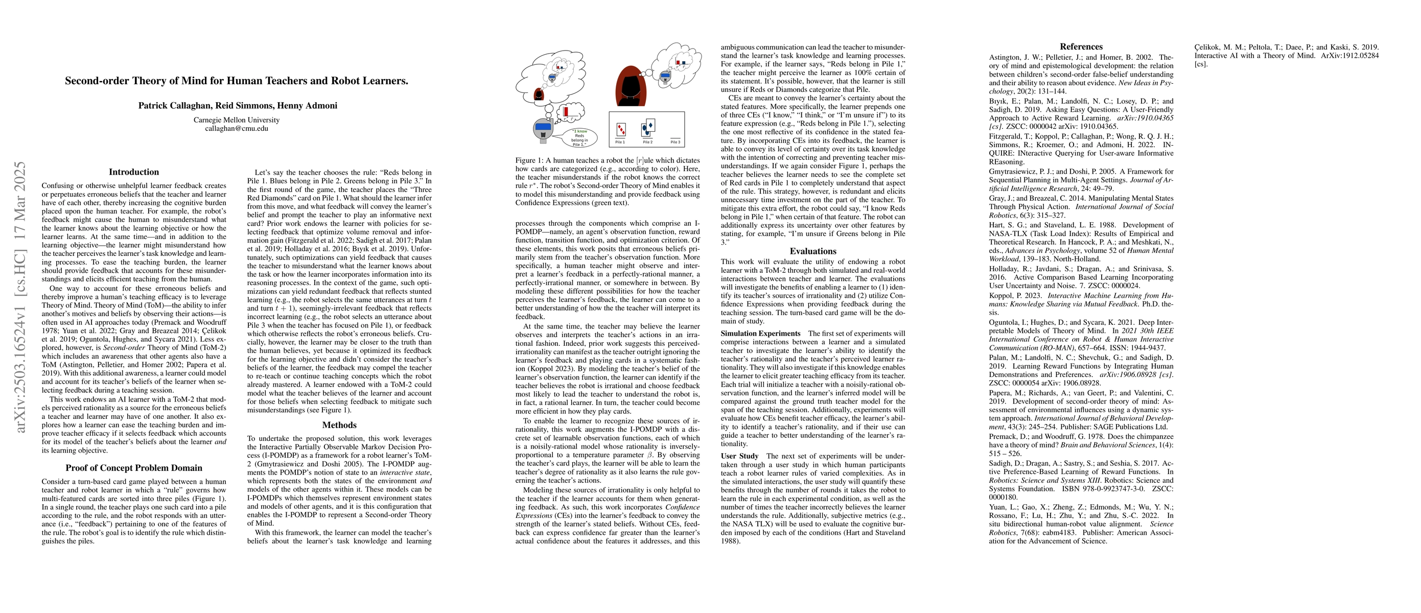 Thumbnail for Second-order Theory of Mind for Human Teachers and Robot Learners