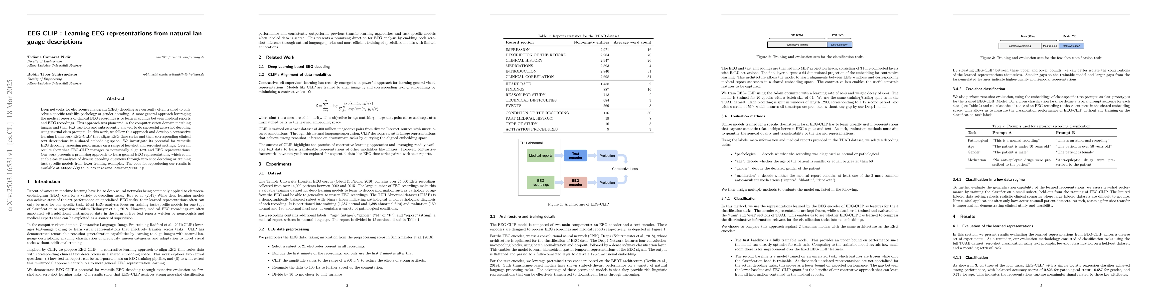Thumbnail for EEG-CLIP : Learning EEG representations from natural language
  descriptions