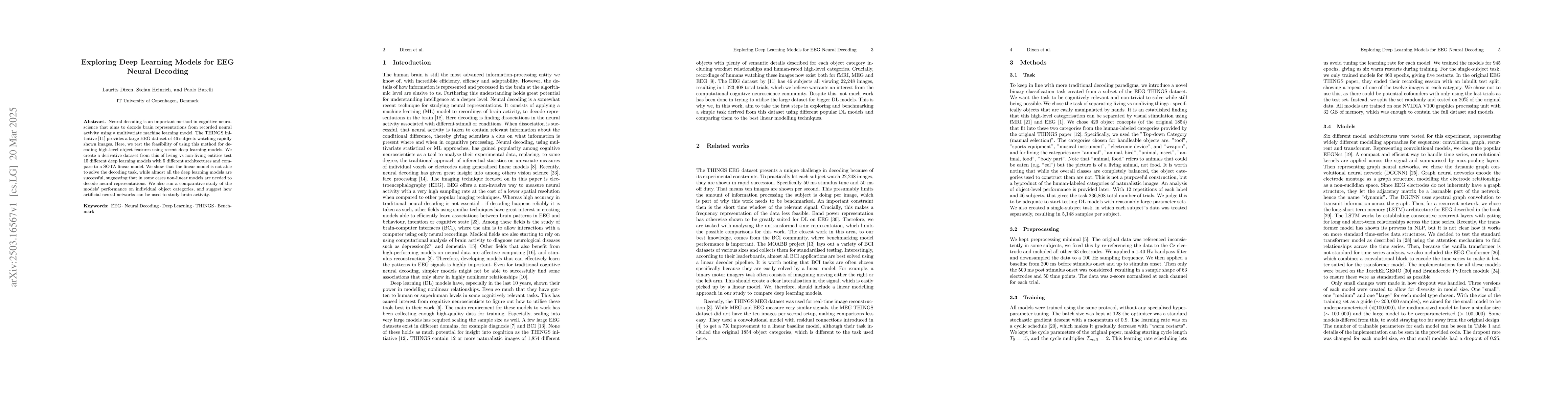 Thumbnail for Exploring Deep Learning Models for EEG Neural Decoding