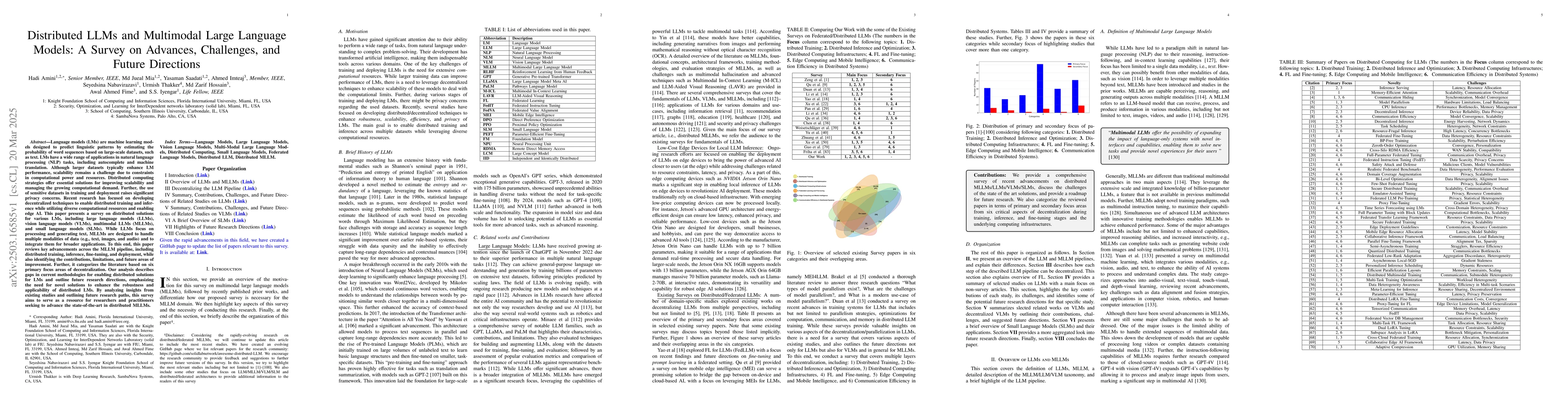 Thumbnail for Distributed LLMs and Multimodal Large Language Models: A Survey on
  Advances, Challenges, and Future Directions