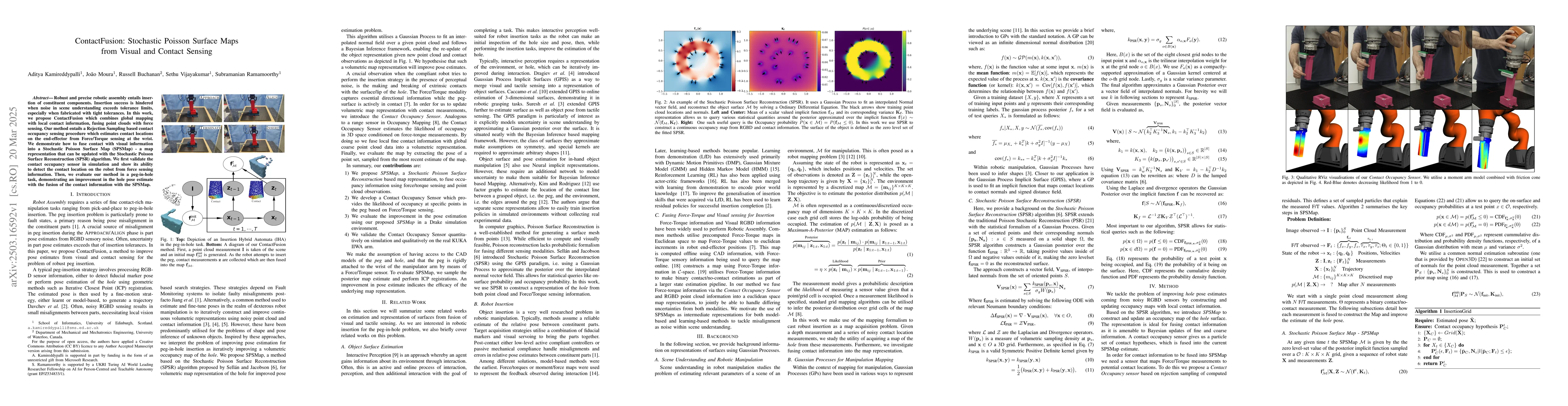 Thumbnail for ContactFusion: Stochastic Poisson Surface Maps from Visual and Contact
  Sensing