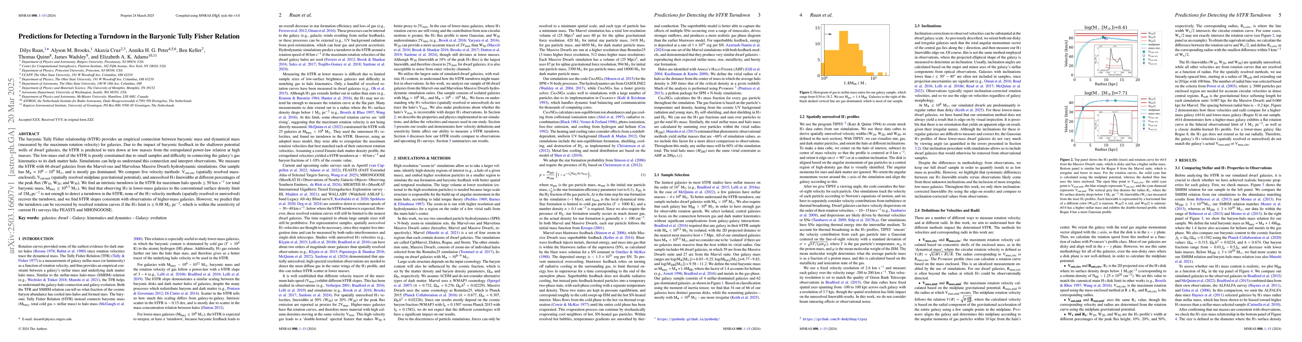 Thumbnail for Predictions for Detecting a Turndown in the Baryonic Tully Fisher
  Relation