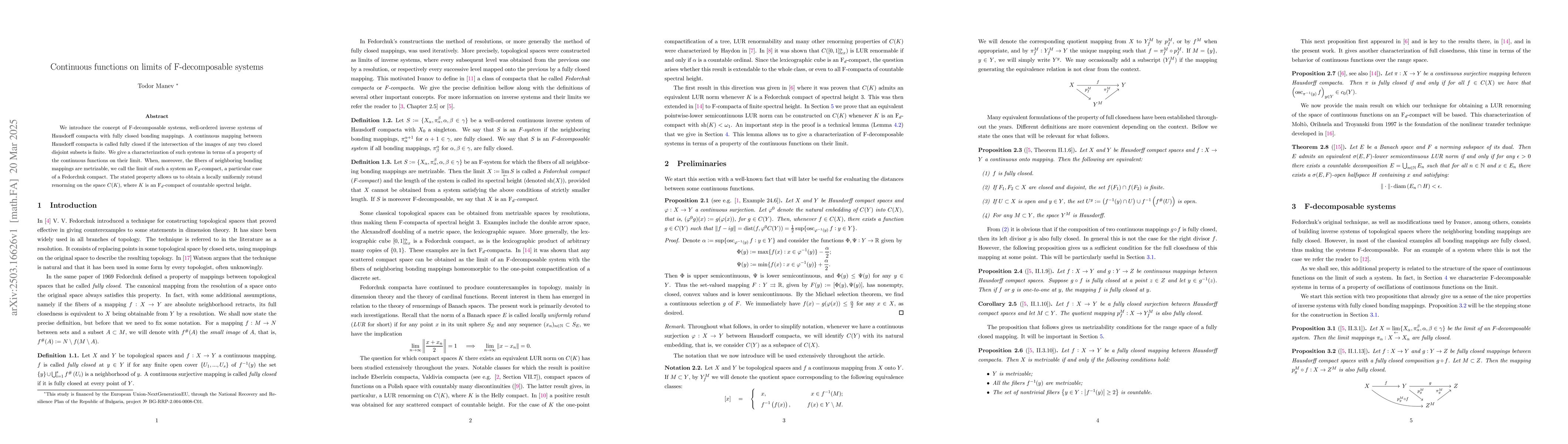 Thumbnail for Continuous functions on limits of F-decomposable systems