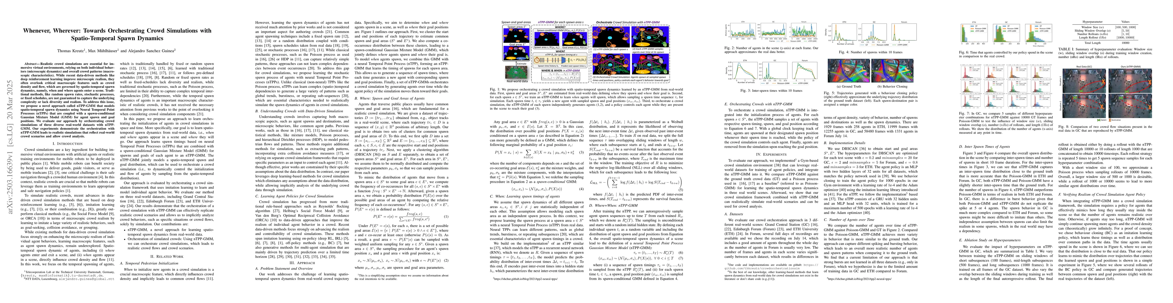 Thumbnail for Whenever, Wherever: Towards Orchestrating Crowd Simulations with
  Spatio-Temporal Spawn Dynamics