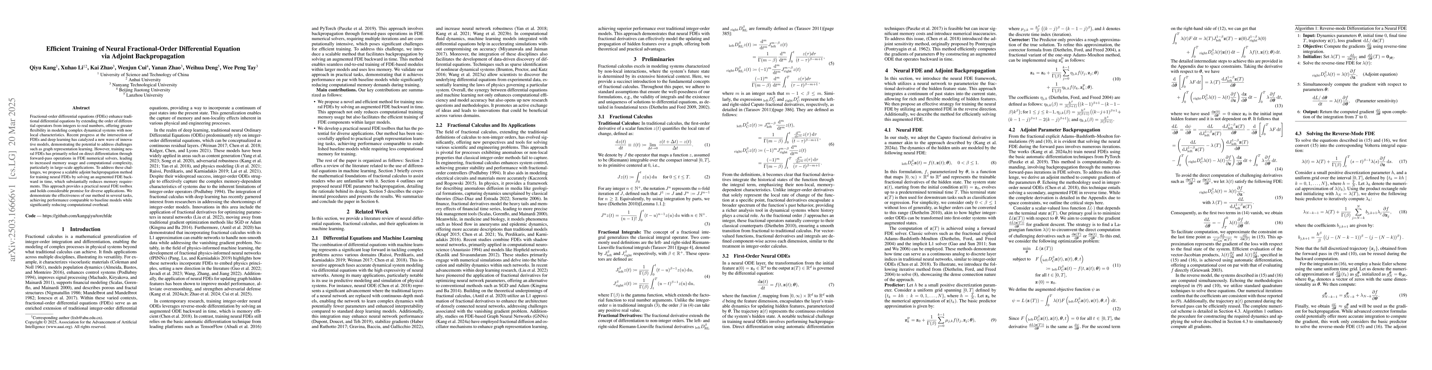 Thumbnail for Efficient Training of Neural Fractional-Order Differential Equation via
  Adjoint Backpropagation