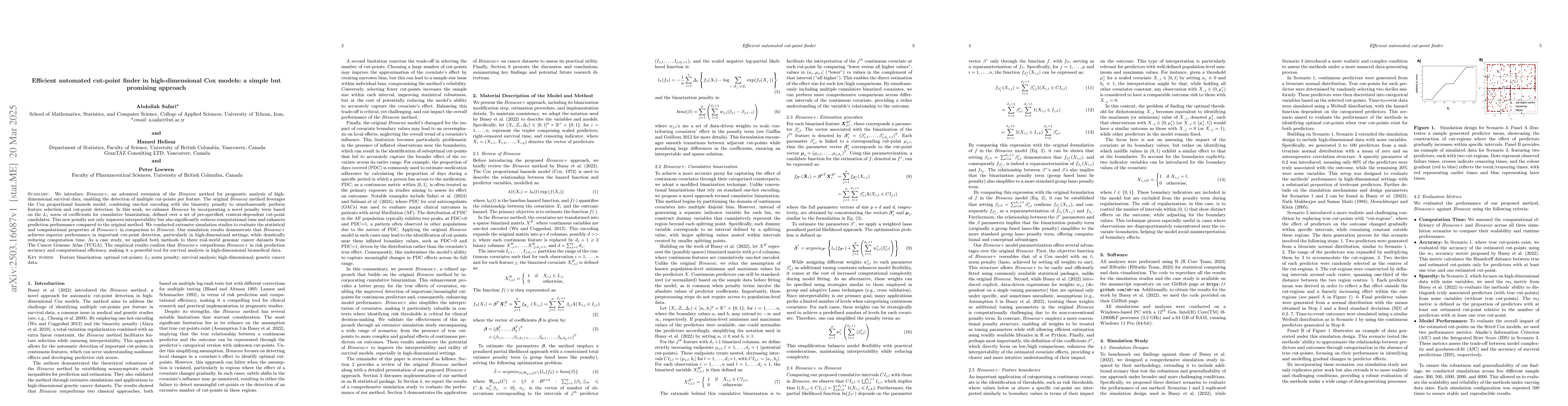 Thumbnail for Efficient automated cut-point finder in high-dimensional Cox models: a
  simple but promising approach