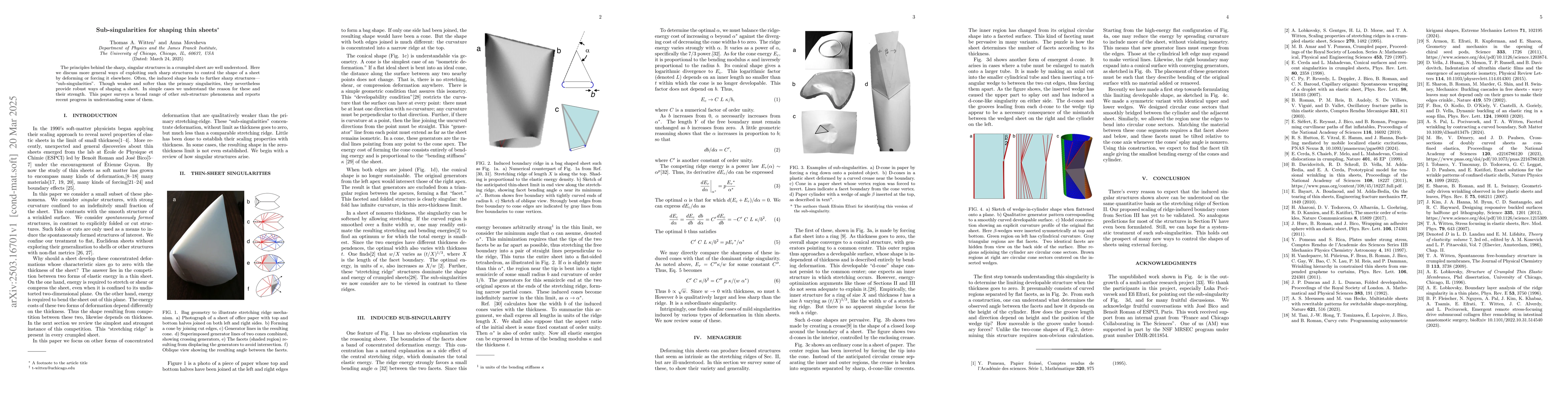 Thumbnail for Sub-singularities for shaping thin sheets