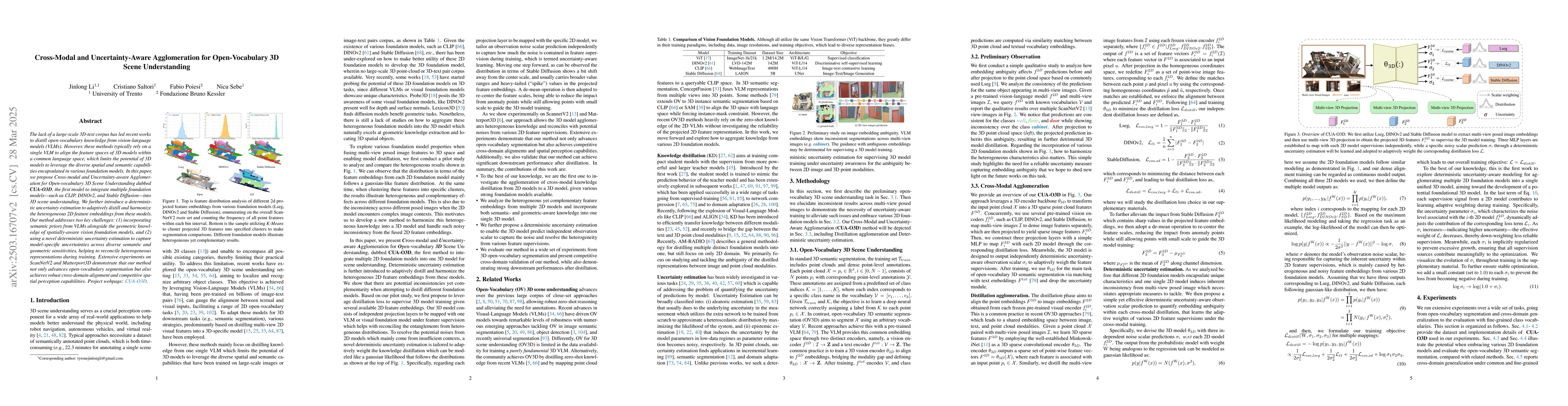 Thumbnail for Cross-Modal and Uncertainty-Aware Agglomeration for Open-Vocabulary 3D
  Scene Understanding