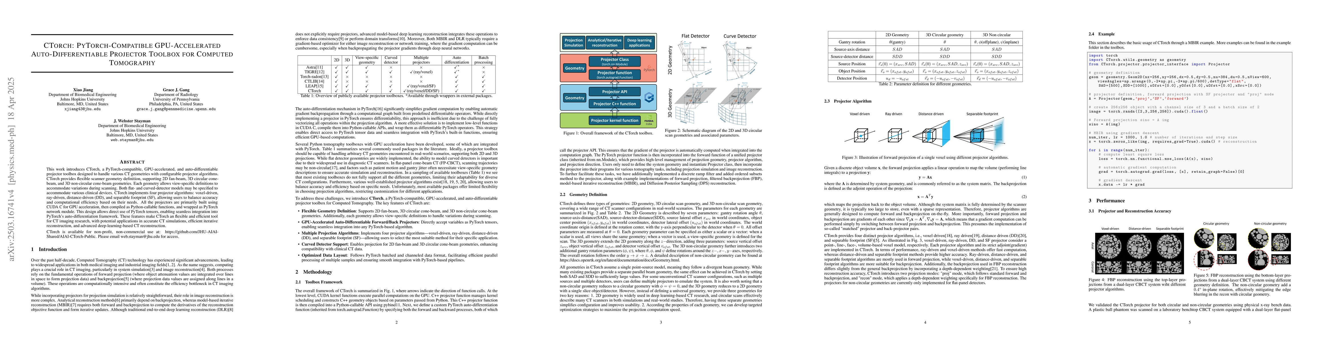 Thumbnail for CTorch: PyTorch-Compatible GPU-Accelerated Auto-Differentiable Projector
  Toolbox for Computed Tomography