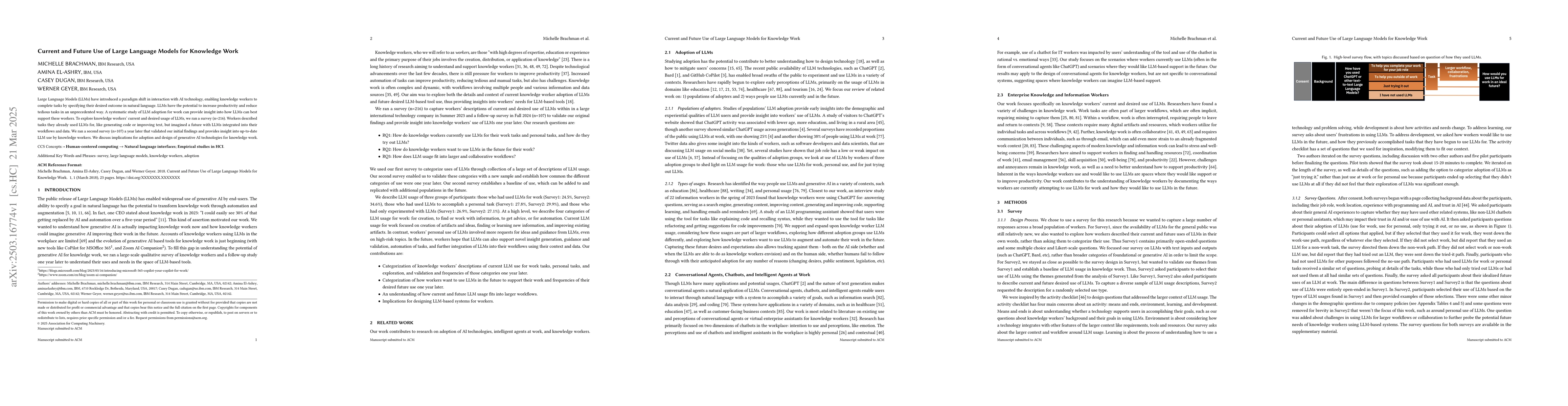 Thumbnail for Current and Future Use of Large Language Models for Knowledge Work