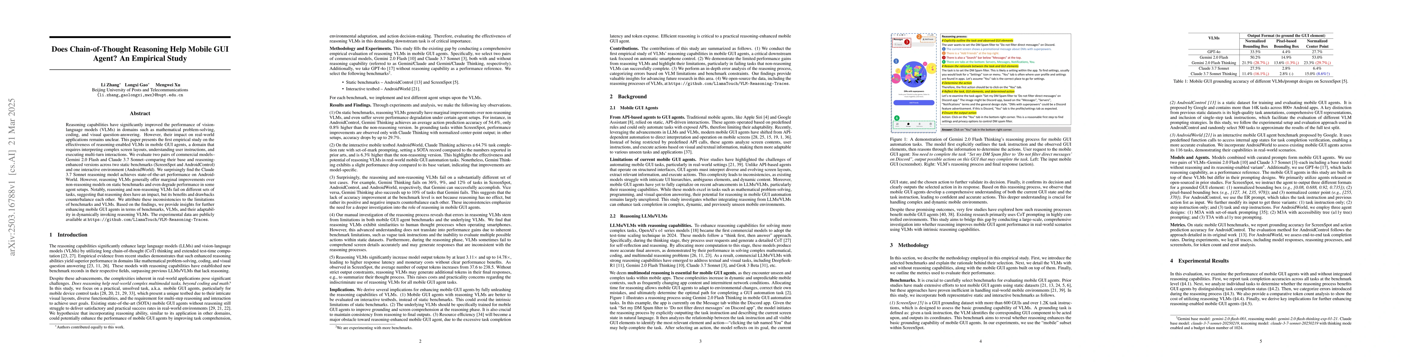 Thumbnail for Does Chain-of-Thought Reasoning Help Mobile GUI Agent? An Empirical
  Study