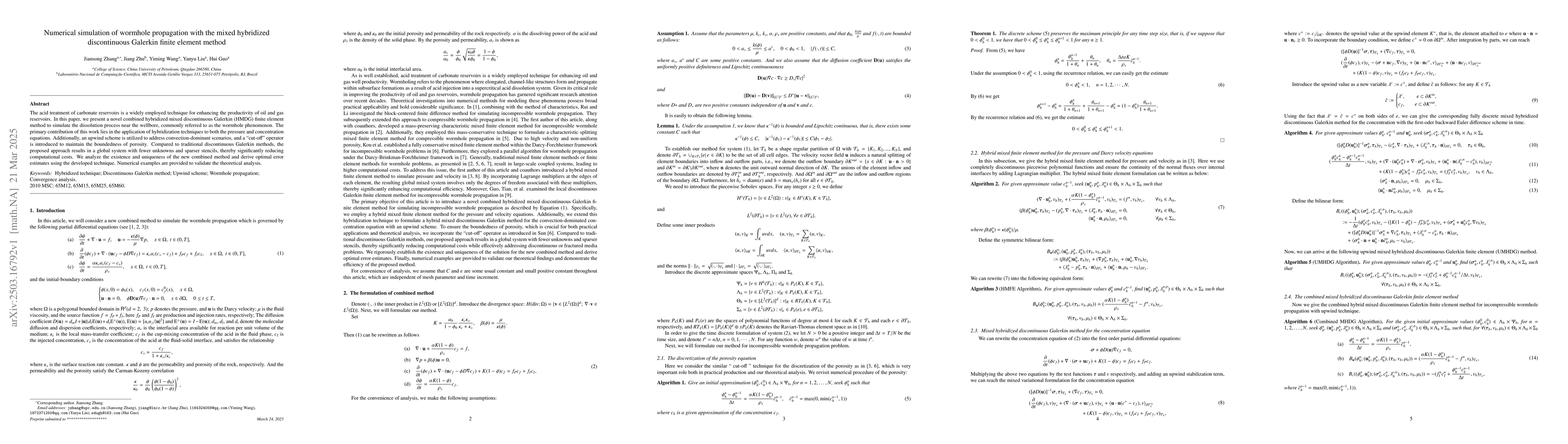 Thumbnail for Numerical simulation of wormhole propagation with the mixed hybridized
  discontinuous Galerkin finite element method