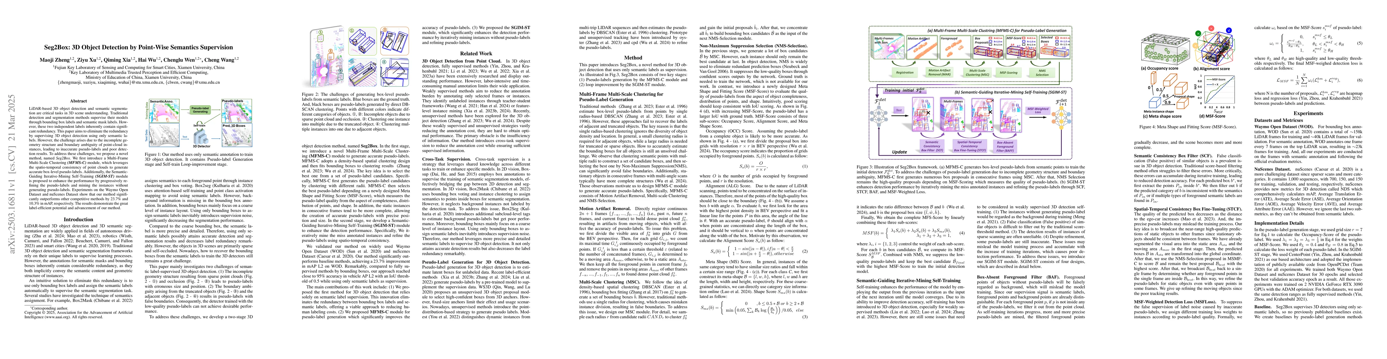 Thumbnail for Seg2Box: 3D Object Detection by Point-Wise Semantics Supervision