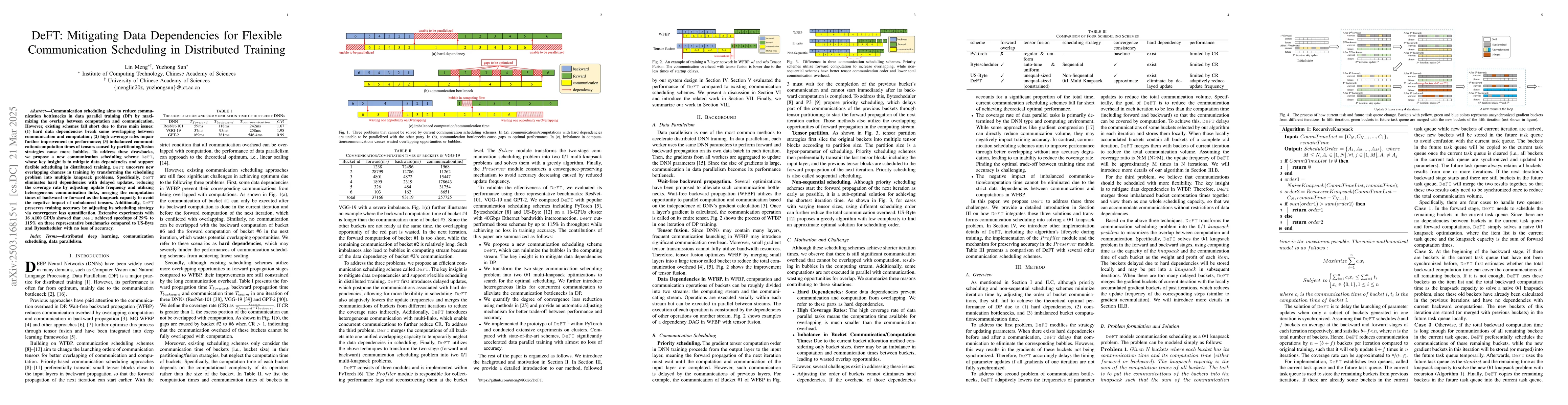 Thumbnail for DeFT: Mitigating Data Dependencies for Flexible Communication Scheduling
  in Distributed Training