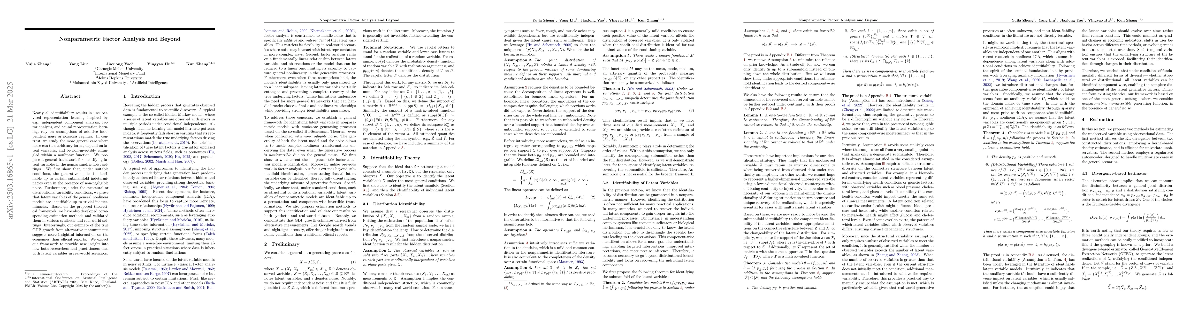 Thumbnail for Nonparametric Factor Analysis and Beyond