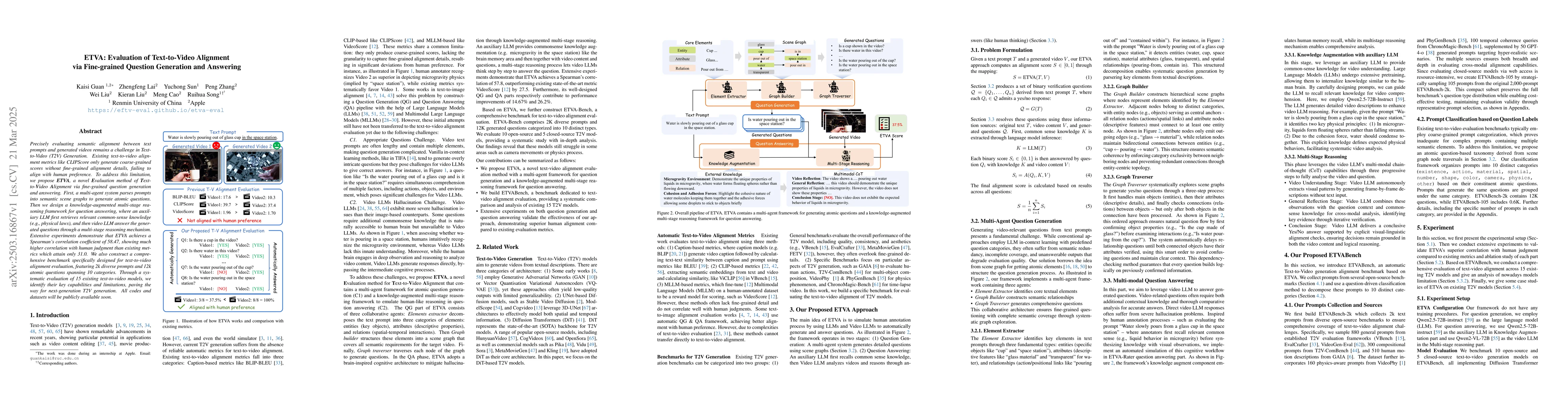 Thumbnail for ETVA: Evaluation of Text-to-Video Alignment via Fine-grained Question
  Generation and Answering
