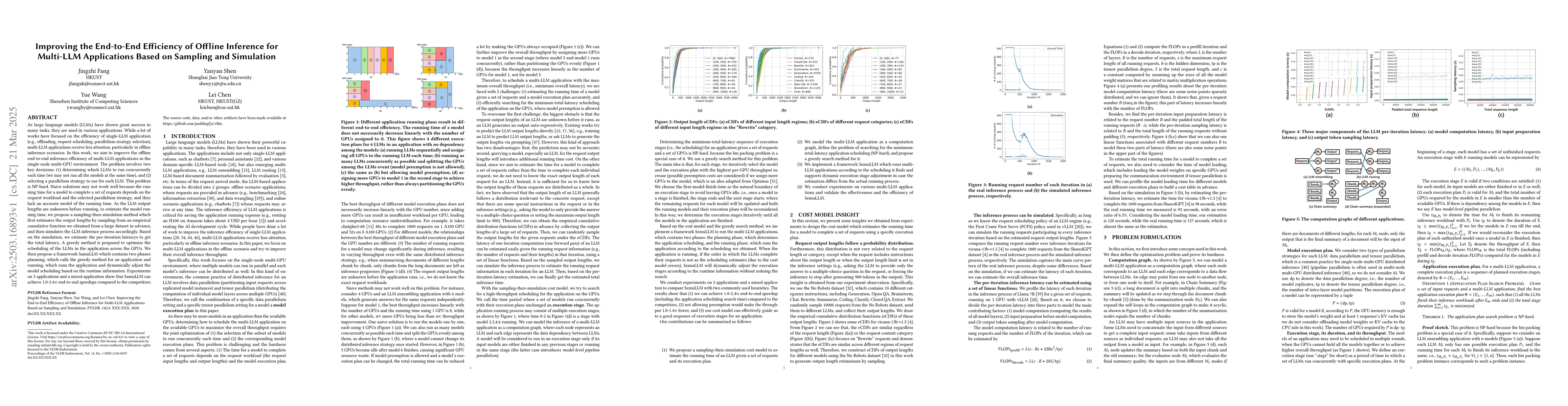 Thumbnail for Improving the End-to-End Efficiency of Offline Inference for Multi-LLM
  Applications Based on Sampling and Simulation