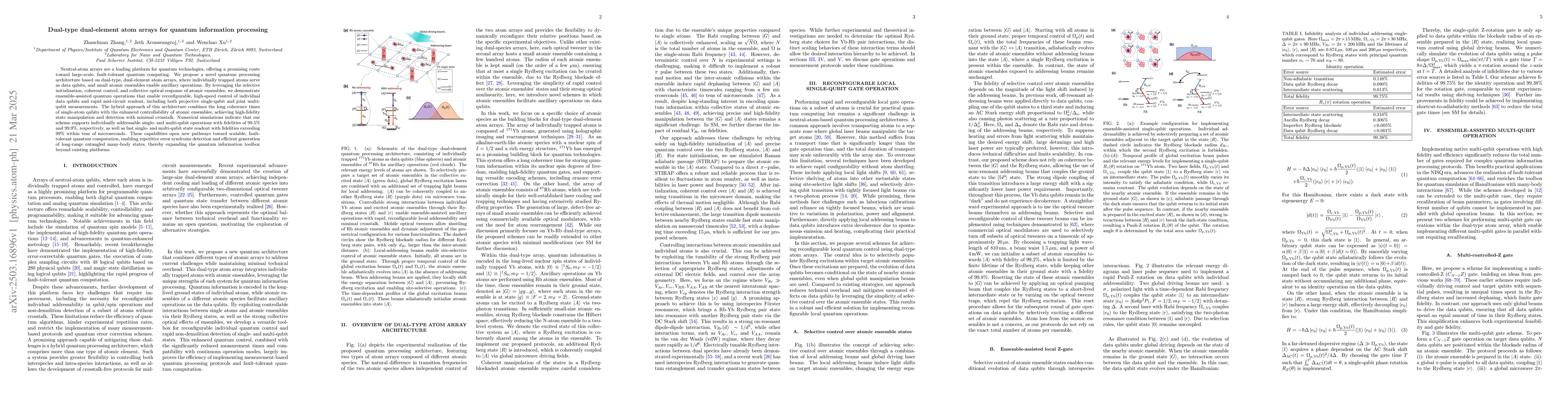Thumbnail for Dual-type dual-element atom arrays for quantum information processing