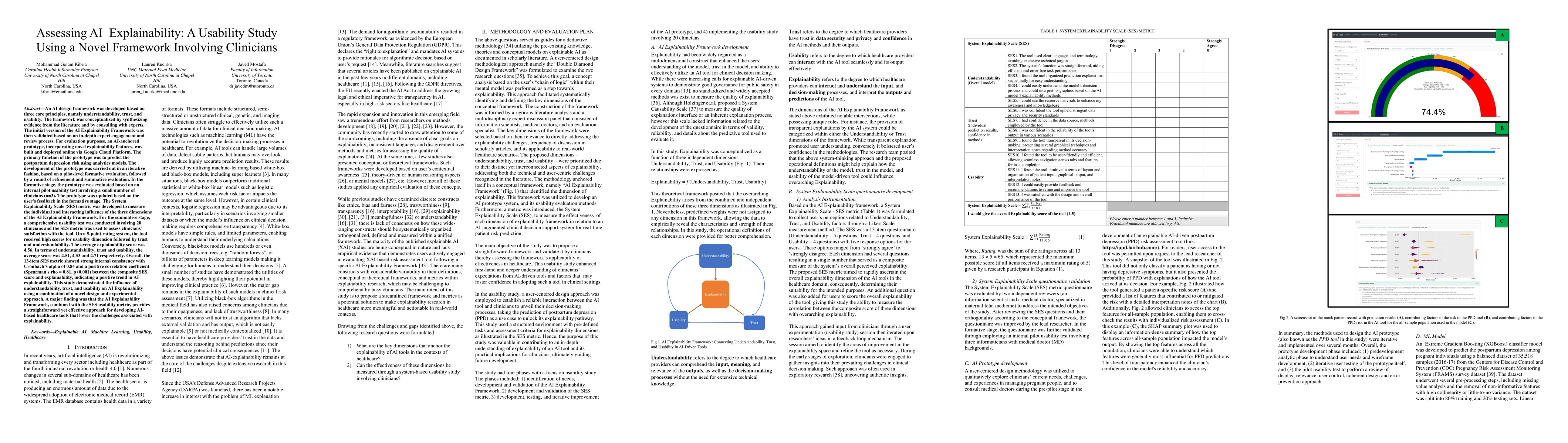 Thumbnail for Assessing AI Explainability: A Usability Study Using a Novel Framework
  Involving Clinicians